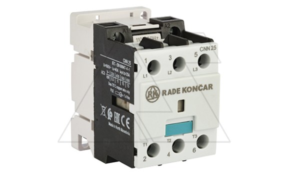 Контактор CNN 25 00 110V 50Hz, 3P, 25A/(40A по AC-1), 11kW(400VAC), 110VAC фото