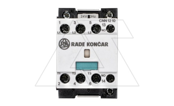 Контактор CNN 12 10 24V 50Hz, 3P, 12A/(25A по AC-1), 5.7kW(400VAC), 24VAC, 1NO фото
