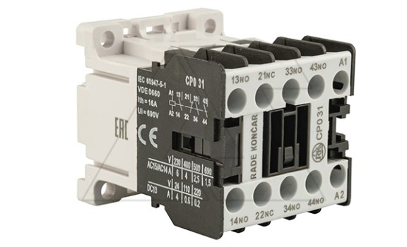 Контактор CP0 31 220/230 V 50Hz, 3NO+1NC, 6A(230VAC)/4A(400VAC) по АС-15, 220/230VAC фото