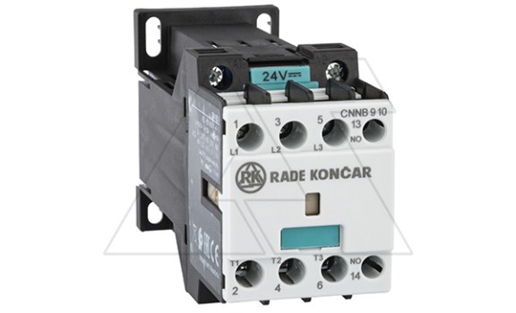 Контактор CNNB 9 10, 24VDC, 3P, 9A/(25A по AC-1), 4.5kW(400VAC), 1NO, Uk=24VDC фото