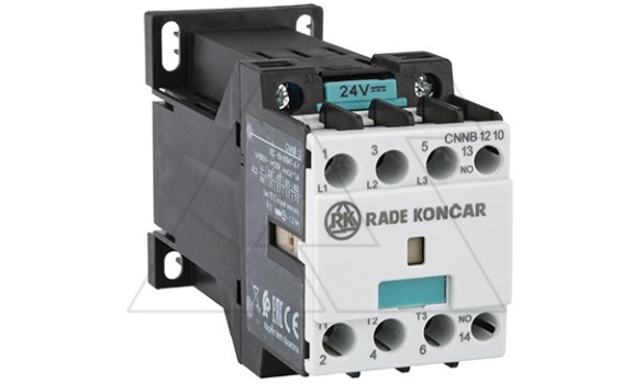 Контактор CNNB 12 10, 24VDC, 3P, 12A/(25A по AC-1), 5.7kW(400VAC), 1NO, Uk=24VDC фото