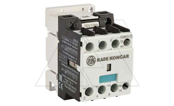 Контактор CNN 9 10 110V 50Hz, 3P, 9A/(25A по AC-1), 4.5kW(400VAC), 110VAC, 1NO фото