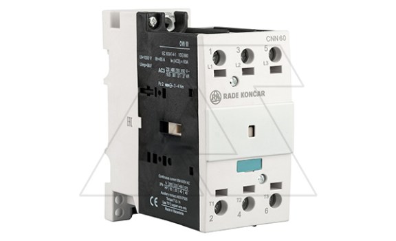 Контактор CNN 60 00 220/230V 50Hz, 3P, 60A/(85A по AC-1), 30kW(400VAC), 220/230VAC фото