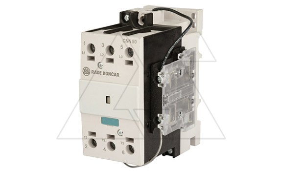 Контактор CNN 50 10, 24VDC, 3P, 50A/(85A по AC-1), 22kW(400VAC), 1NO, Uk=24VDC, Iвтяг=3,8А, Iуд=0,15А фото