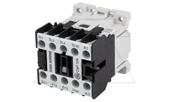 Мини-контактор CM1 10N 220/230V 50Hz, 3P, 12A/(20A по AC-1), 5.5kW(400VAC), 220/230VAC, 1NO фото