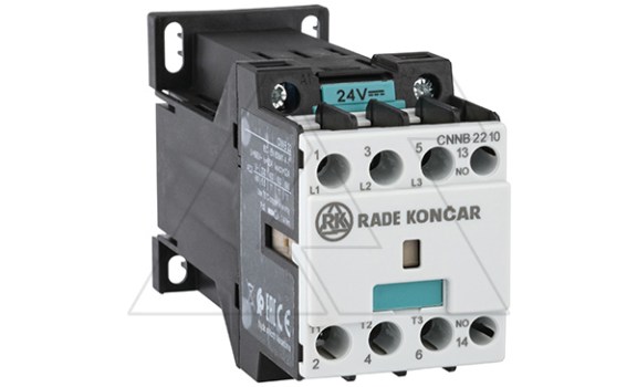 Контактор CNNB 22 10, 24VDC, 3P, 22A/(30A по AC-1), 11kW(400VAC), 1NO, Uk=24VDC фото