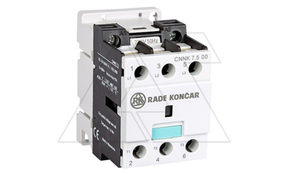 Контактор CNNK 7.5 00 230V 50/60Hz, 3P, 11A, 7.5kVAr(400VAC по AC6-b), 230V50/60Hz фото