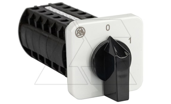 Переключатель BS 16 40 U, 10P, 20A, тип 0-1 (60°), 10NO на 1, 7.5kW(400VAC по АС-23), на дверь, фронт IP40 фото