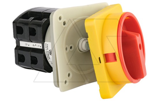 Переключатель BS 40 10 LK (IP54), аварийный, 3P, 40A, тип 0-1, 18.5kW(400VAC по АС-23), на дверь, красная блокируемая в 0 рукоятка, фронт IP54 фото