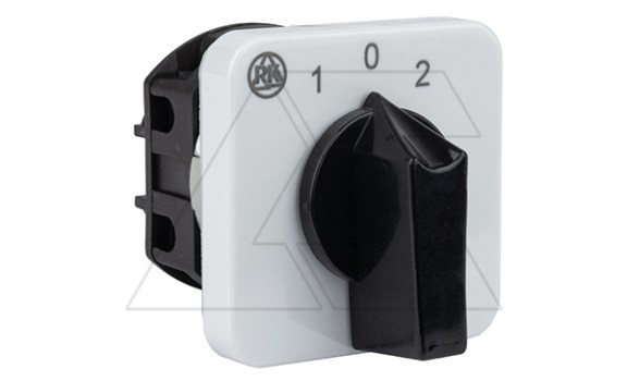 Переключатель BS 16 201K U, 1P, 20A, тип 1→0←2, 1NO на 1_2, без перемычек, на дверь, фронт IP40 фото
