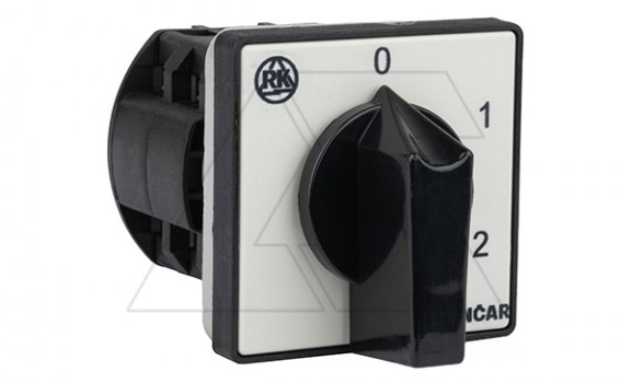 Переключатель PS 16 123 U, 2P, 20A, тип 0-1-2, 2NO на 1_2, на дверь, фронт IP40 фото