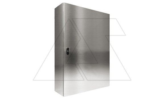 Щит ECOR моноблочный 1200x800x300мм (ВxШxГ) из нерж. стали навесной с монт. панелью однодверный, ригельный замок, дно глухое, IP66 фото