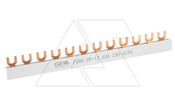 Шинка гребенчатая Fork 2P-12 на 6 авт. выкл. 2P, вилка,10мм2, 63A фото