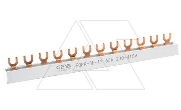 Шинка гребенчатая Fork 3P-12 на 4 авт. выкл. 3P, вилка,10мм2, 63A фото