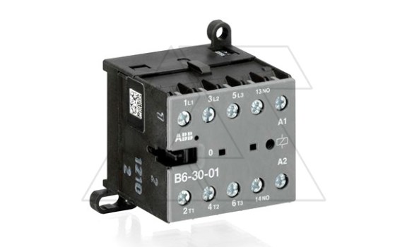 Мини-контактор B6-30-01-01 24VAC, 3NO 9A(20A-AC1) 4kW, всп.контакт 1NC (4A-AC15) фото
