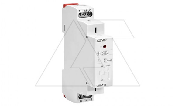 Реле промежуточное модульное GR8-116-230, 1CO, 16A(250VAC/24VDC), 230VAC/24VAC/DC, LED, 1M фото