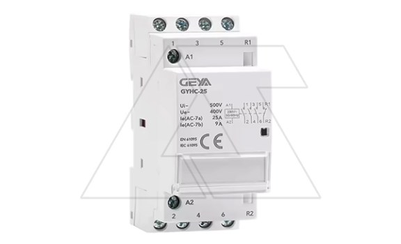 Контактор модульный GYHC-4P, 25A, 3NO+1NC, 230VAC, 2M фото