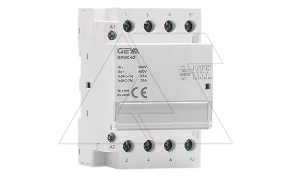 Контактор модульный GYHC-4P, 63A, 3NO+1NC, 230VAC, 3M фото