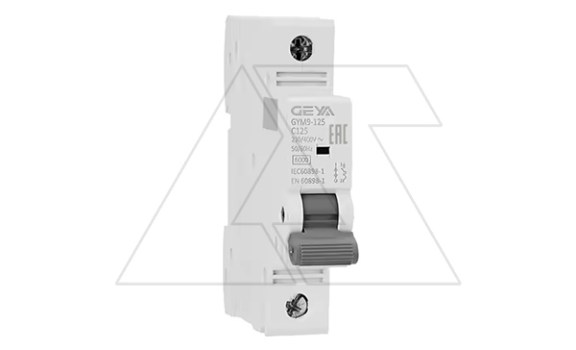 Авт. выключатель GYM9-125-1P-125C, 1P, 125A, хар-ка C, 6kA, 1M фото