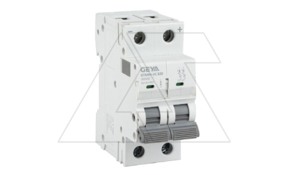 Авт. выкл. GYM9HDC-2P-20B, 2P, 20A, хар-ка B, 6kA, 250VDC, 2M фото