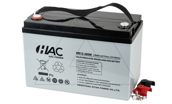 Батарея аккумуляторная HAC HR12-380W, F12(M8), 12V/100Ah, 328x172х215(220) ДxШxВ, 29 кг, 15 лет фото