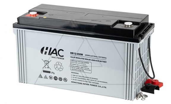Батарея аккумуляторная HAC HR12-450W, F12(M8), 12V/120Ah, 407x177х225 ДxШxВ, 34.5 кг, 15 лет фото