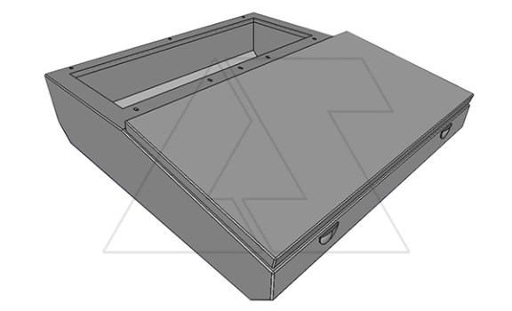 Полка LEX, средняя часть пульта управления 200x600x400(835)мм (ВxШxГ), из НЕРЖ. стали, IP55 фото
