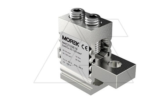 Коннектор универсальный OT120-2, 2xAl/Cu, 25_120mm², 400A(Cu)/380A(Al), 690V фото