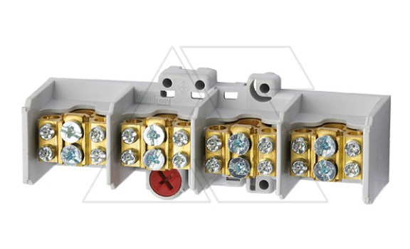 Блок клемм разветвительных Morek MAF35 4P вх. 1x16_35mm², вых. 2x10_25mm², 100A, 400V фото