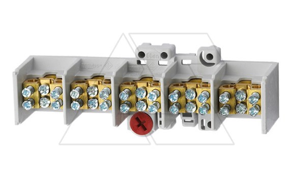 Блок клемм разветвительных Morek MAF25 5P вх. 1x10_25mm², вых. 2x6_16mm², 80A, 400V фото