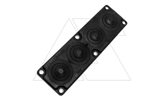 Панель кабельного ввода MC4 283x68mm, кол-во вход. x диаметр в mm: 4x30_63, IP65, RAL9005, UL94V-0 фото