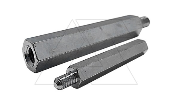 Стойка металлическая резьбовая h=100mm, d=8mm, с резьбой M5 фото