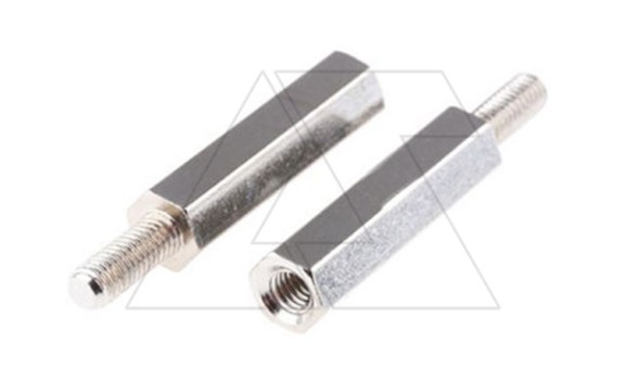 Стойка металлическая резьбовая h=120mm, d=8mm, с резьбой M5 фото