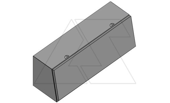 Верxняя часть PEX пульта управления 460x800x400мм (ВxШxГ), передняя дверь, монтажная панель, из НЕРЖ. стали, IP55 фото