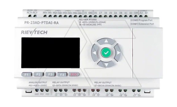 Программируемый логический контроллер PR-23AD-PTDAI-RAI, 12_24VDC, 4xPt1000, 8DI, 1AI(0..20mA/0..10VDC), 8RO, 2AO(0..10VDC), RTC, RS485, ЖКИ, HVAC фото
