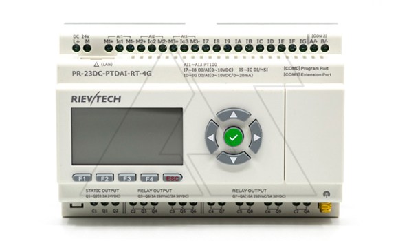 Программируемый логический контроллер PR-23DC-PTDAI-RT-4G , 12_24VDC, 3xPt100, 10DI(6AI), 2TO, 8RO, RTC, SD, RS485, Ethernet, 2G/4G/GSM, ЖКИ фото