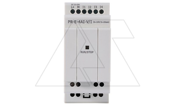 Модуль расширения PR-E-AI-V/I, 12_24VDC, 4AI, 0-10V, 0/4-20mA, для ПЛК серий SR и PR фото