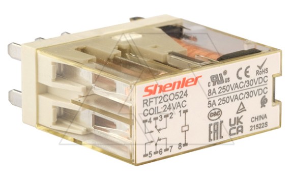 Реле RFT2CO524, 2CO, 8A(250VAC/30VDC), 24VAC фото