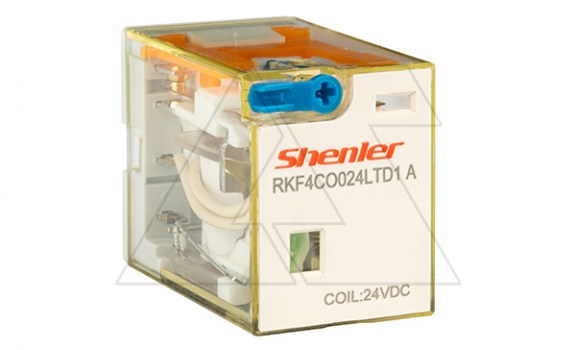 Реле RKF4CO024LTD1A, 4CO, 6A(250VAC/30VDC), 24VDC, AgSnO2/Au, мех. индикация, тест-кнопка с блокировкой, LED, диод +A1/-A2 фото