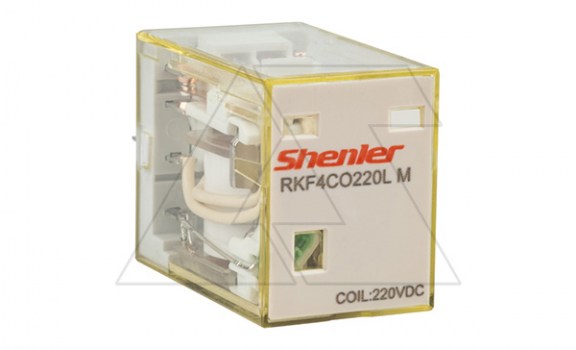 Реле RKF4CO220LM, 4CO, 6A(250VAC/30VDC), 220VDC(0,65Un), RZA, мех. индикация, LED фото