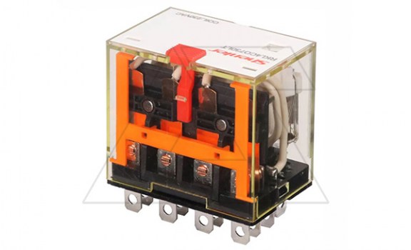 Реле RKL4CO730LT, 4CO, 10A(250VAC/30VDC), 230VAC, мех. индикация, тест-кнопка с блокировкой, LED фото