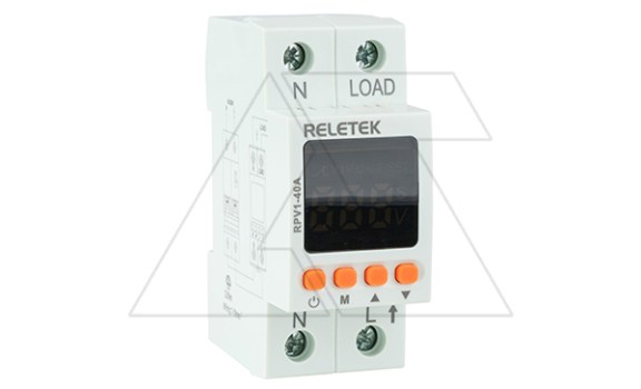Реле контроля напряжения RPV1/40, 1NO+N, 40A, 220VAC, Umin(80_210V)/Umax(220_300V), 5_600s, цифровой дисплей, 2M фото