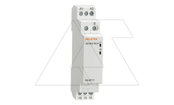 Реле импульсное RS-BP11, 1CO, 10A(250VAC), 230VAC, через S, с памятью, LED, 1M фото