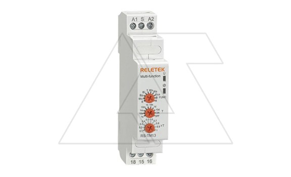 Реле времени RS-TM23, 2CO, 8A(250VAC), 24_240VAC/DC, 100ms_10d, многофункциональное - 10 функций, 1M фото