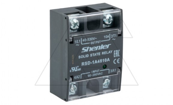 Реле твердотельное RSD-1A4810A, однофазное, 1NO, 10А(40_530VAC), 90_280VAC, W=45mm фото