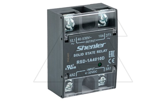 Реле твердотельное RSD-1A4810D, однофазное, 1NO, 10А(40_530VAC), 4_32VDC, W=45mm фото