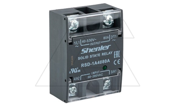 Реле твердотельное RSD-1A4880A, однофазное, 1NO, 80А(40_530VAC), 90_280VAC, W=45mm фото