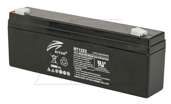 Батарея аккумуляторная Ritar RT1223, F1, 12V/2.3Ah, 62(68)x177x35 HxLxW, 0.85kg, 6-8 лет фото