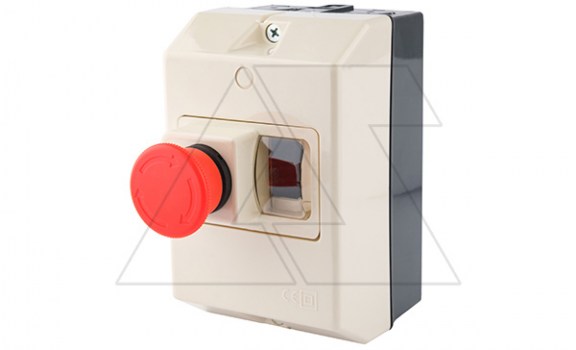 Корпус SDM7-32X-WPBS, изолированный, серый, с мембраной и кнопкой STOP, для SDM7-32X, IP55 фото
