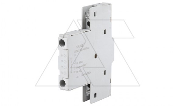 Блок-контакт вспом. SDM7-80-AN11, 1NO+1NC, 3.3A(240V AC15)/6A(24V DC13), боковой монтаж справа, для SDM7-80, серый фото
